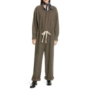 Eileen Fisher Cotton Utility Jumpsuit in Surplus sz S & XS